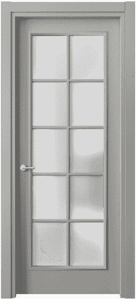 Дверь межкомнатная 8102 МНСР САТ. Цвет Матовый нейтральный серый. Материал Гладкая эмаль. Коллекция Paris. Картинка.