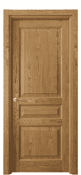 Дверь межкомнатная 0711 ДМД.Б. Цвет Дуб медовый брашированный. Материал Массив дуба брашированный. Коллекция Lignum. Картинка.