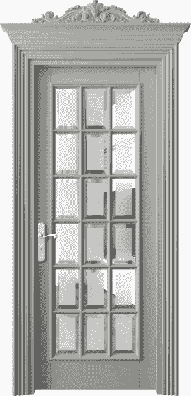 Дверь межкомнатная 6510 БНСР САТ-Ф. Цвет Бук нейтральный серый. Материал Массив бука эмаль. Коллекция Imperial. Картинка.