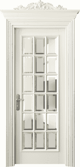 Дверь межкомнатная 6510 БМБ САТ Ф. Цвет Бук молочно-белый. Материал Массив бука эмаль. Коллекция Imperial. Картинка.
