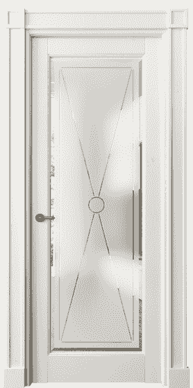Дверь межкомнатная 6300 БВЦ Сатинированное стекло с гравировкой и фацетом. Цвет Бук венециана. Материал Массив бука с патиной. Коллекция Toscana Litera. Картинка.