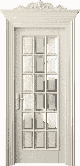 Дверь межкомнатная 6510 БМЦ САТ-Ф. Цвет Бук марципановый. Материал Массив бука эмаль. Коллекция Imperial. Картинка.