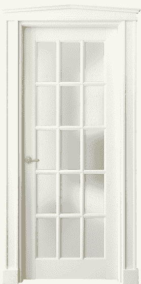 Дверь межкомнатная 6311 МБМ САТ. Цвет Бук молочно-белый. Материал Массив бука эмаль. Коллекция Toscana Grigliato. Картинка.