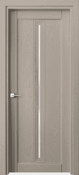Дверь межкомнатная 6123 ДБСК САТ. Цвет Дуб бисквитный. Материал Массив дуба эмаль. Коллекция Ego. Картинка.