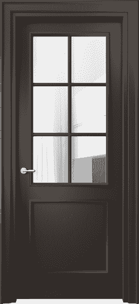 Дверь межкомнатная 8122 МАН Прозрачное стекло. Цвет Матовый антрацит. Материал Гладкая эмаль. Коллекция Paris. Картинка.