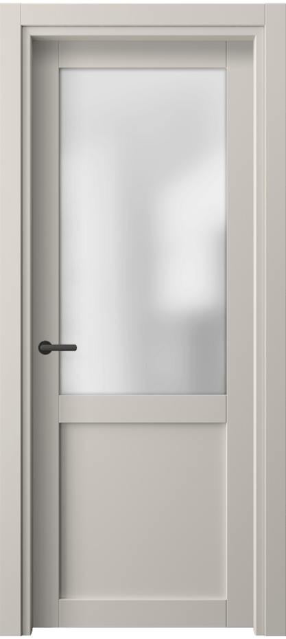 Межкомнатная дверь Нео 2122 ПЭТ светло-серый Сатинированное стекло Цена 28320 ₽ | Volhovec