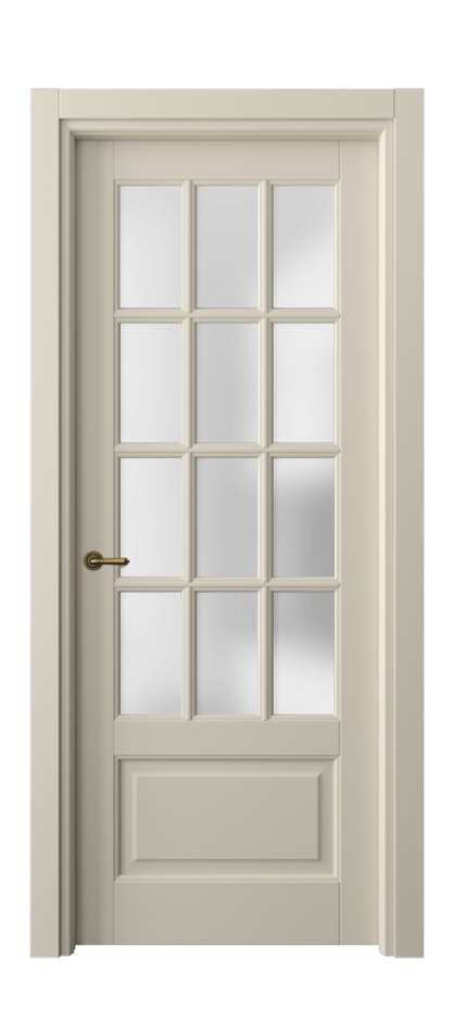 Межкомнатная дверь Тоскана Грильято 6313 Матовый бежево-серый Сатинированное стекло Цена 125620 ₽ | Volhovec