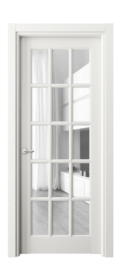 Межкомнатная дверь Toscana Grigliato 6311 Бук серый Прозрачное стекло Цена 125620 ₽ | Volhovec