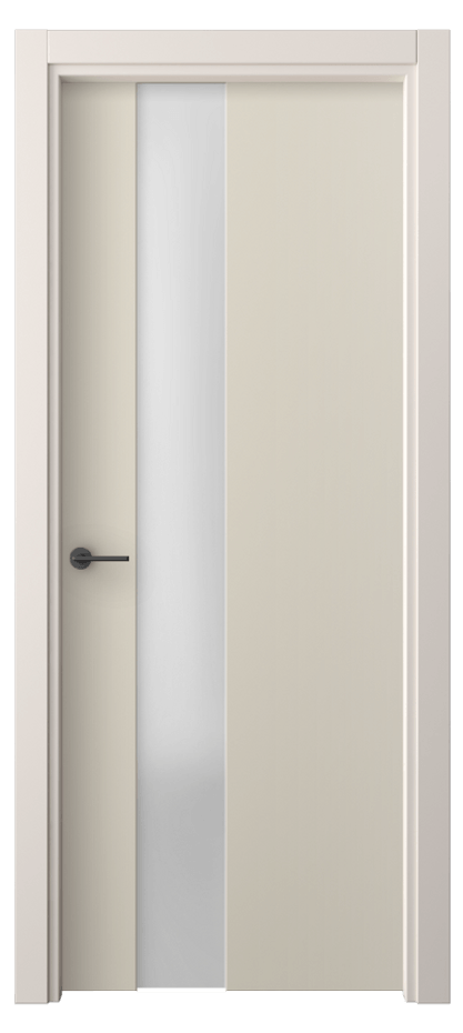 Межкомнатная дверь Фридом 4224 ПЭТ светло-бежевый Сатинированное стекло Цена 43560 ₽ | Volhovec