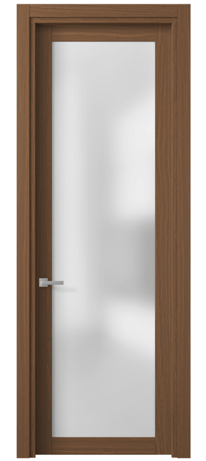 Межкомнатная дверь Planum 2102 Дуб шоколадный матовый Сатинированное стекло Цена 79090 ₽ | Volhovec