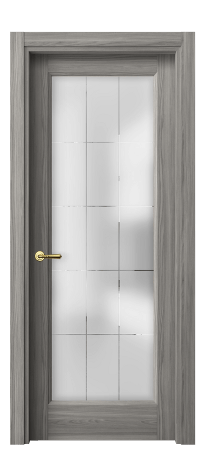 Межкомнатная дверь Galant 1402 Имбирный ясень Сатинированное стекло с гравировкой "Лофт" Цена 41140 ₽ | Volhovec