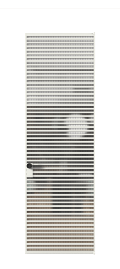 Алюминиевая дверь АЛПЛ040.07 Алюминий светло-серый Декоративное стекло с сеткой "Mesh silver", триплекс Цена 201360  | Volhovec