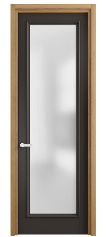 Межкомнатная дверь Шарм 6702 Матовый антрацит Сатинированное стекло Цена 110440 ₽ | Volhovec