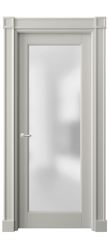 Межкомнатная дверь Тоскана Плано 6300 Матовый тёплый серый Сатинированное стекло Цена 142930 ₽ | Volhovec