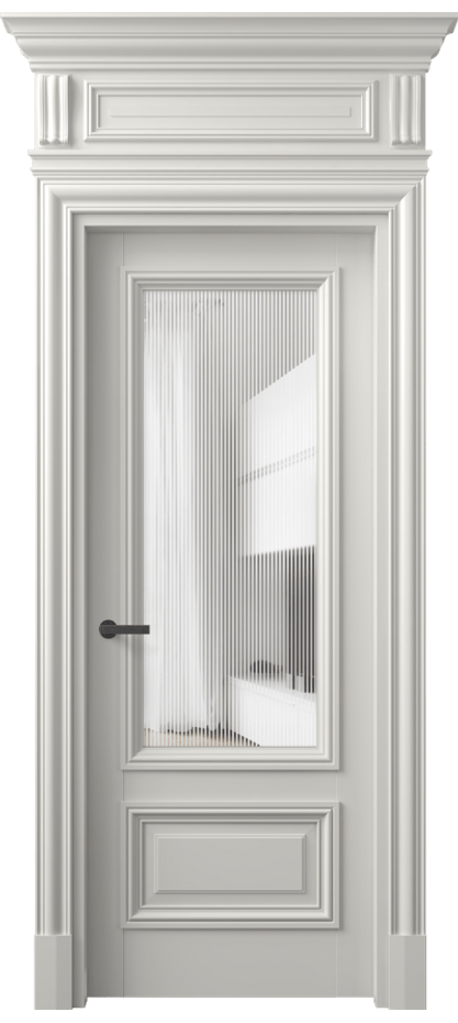 Межкомнатная дверь Антик 7306 Матовый серый Рифлёное стекло "Дюна", триплекс Цена 185470 ₽ | Volhovec