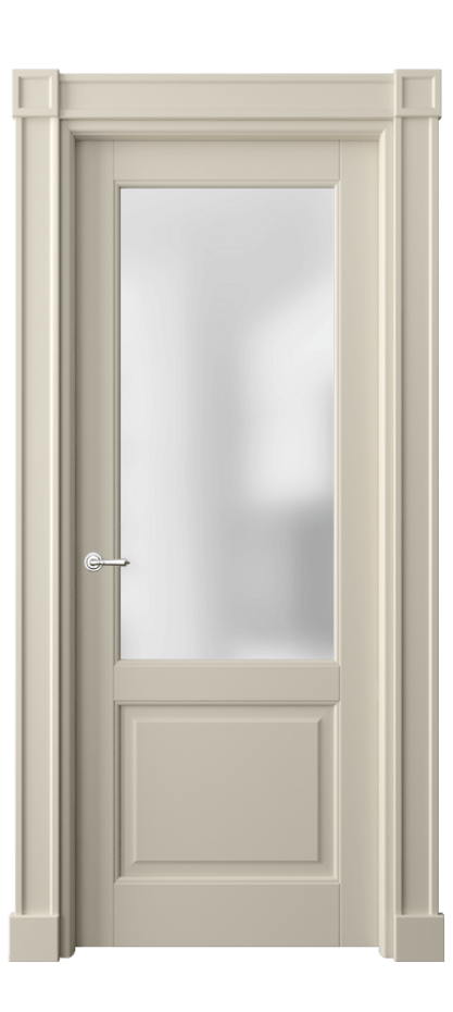 Межкомнатная дверь Toscana Plano 6302 Бук бежево-серый Сатинированное стекло Цена 107780 ₽ | Volhovec