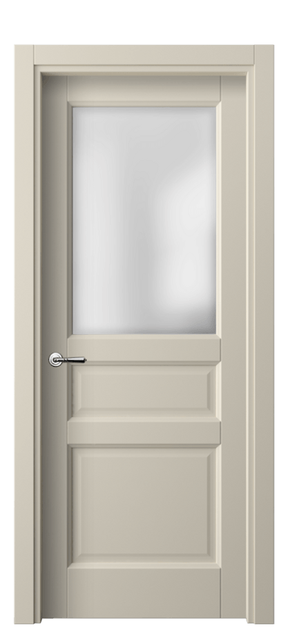 Межкомнатная дверь Galant 1432 ПЭТ светло-бежевый Сатинированное стекло Цена 29650 ₽ | Volhovec