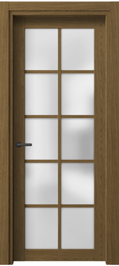 Межкомнатная дверь Нео 2106 Торфяной дуб Сатинированное стекло Цена 35310 ₽ | Volhovec