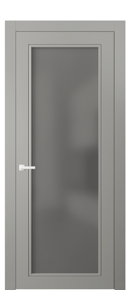 Межкомнатная дверь Neo Classic 8000 Матовый нейтральный серый Сатинированное серое стекло, триплекс Цена 69431 ₽ | Volhovec