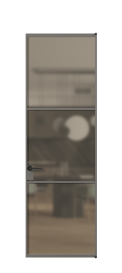 Алюминиевая дверь АЛПЛ040.03 Алюминий классический серый Сатинированное бронзовое стекло, триплекс. Без короба АКЛС Цена 136370 Стоимость комплекта двери включает:
1. Полотно (600/650/700/750/800/850/900/950*2000-2400 мм).
2. Короб
3. Комплект фурнитуры (2 торцевые петли и магнитный замок с ответной планкой). Фабрика дверей Волховец 8 (800) 551 43 19 Алюминиевая дверь АЛПЛ040.03 Алюминий классический серый Сатинированное бронзовое стекло, триплекс Цена 136370 | Volhovec