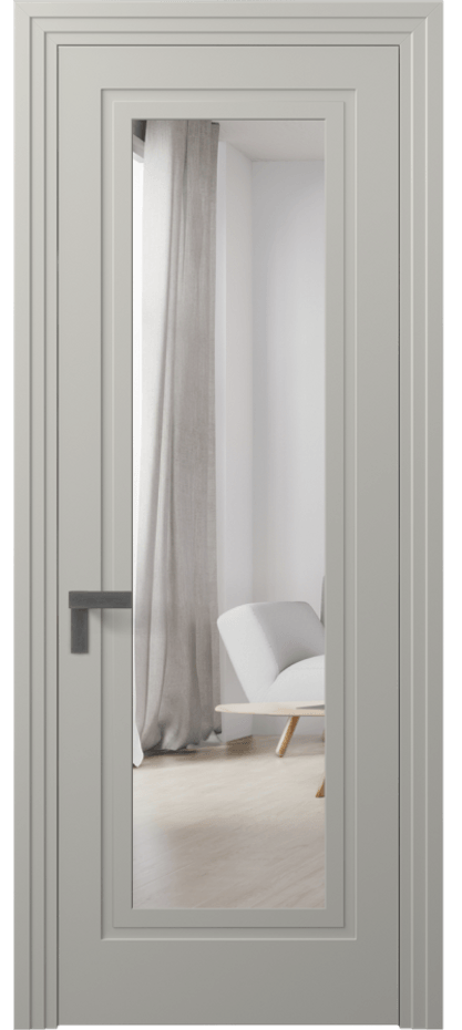 Межкомнатная дверь Rocca 8303 Матовый тёплый серый Двустороннее зеркало, триплекс Цена 78451 ₽ | Volhovec