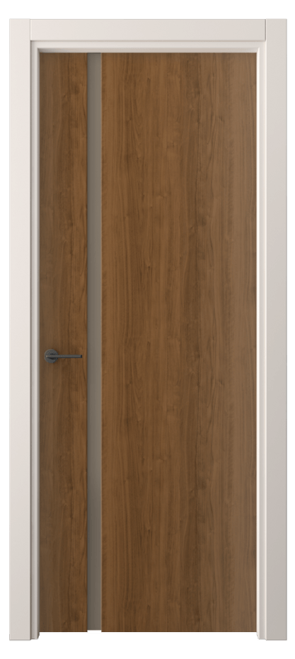 Межкомнатная дверь Freedom 4222 Лесной орех Сатинированное бронзовое стекло, триплекс, 8 мм Цена 33700 ₽ | Volhovec