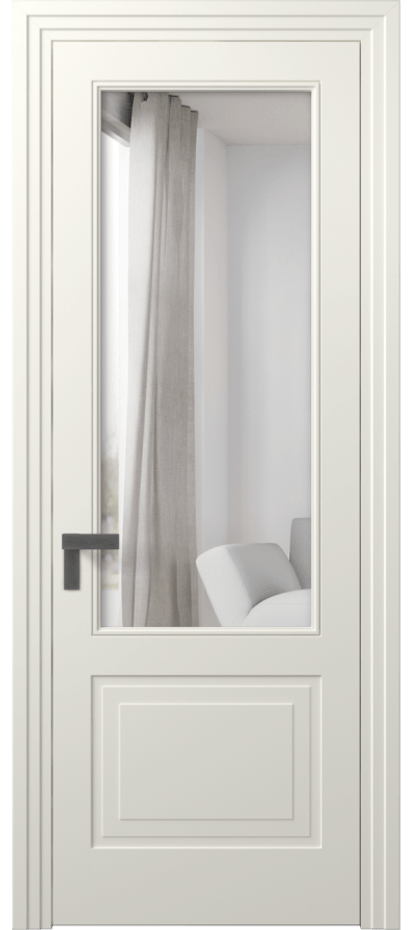 Межкомнатная дверь Rocca 8352 Матовый жемчужный Двустороннее зеркало, триплекс Цена 93390 ₽ | Volhovec