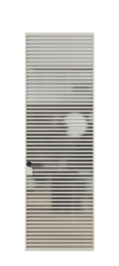 Алюминиевая дверь АЛПЛ040.07 Алюминий тёплый серый Декоративное стекло с сеткой "Mesh silver", триплекс Цена 10420  | Volhovec