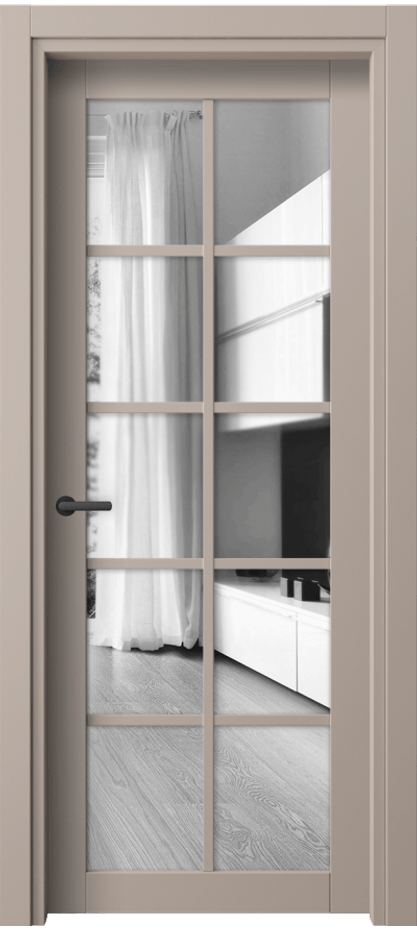 Межкомнатная дверь Neo 2106 ПЭТ серо-коричневый  Двустороннее зеркало, триплекс, 6 мм Цена 31410 ₽ | Volhovec