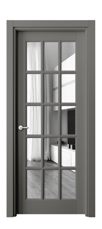 Межкомнатная дверь Toscana Grigliato 6311 Бук классический серый Двустороннее зеркало, триплекс Цена 97330 ₽ | Volhovec