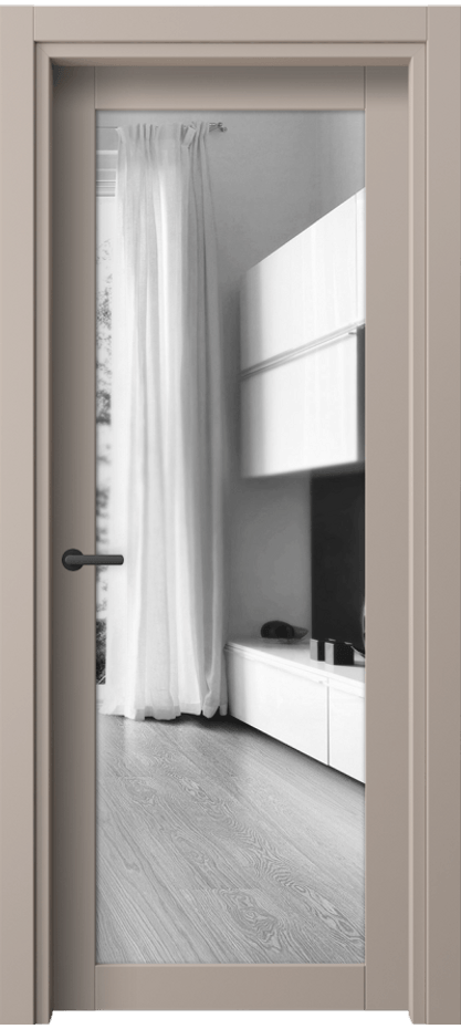 Межкомнатная дверь Neo 2102 ПЭТ серо-коричневый  Двустороннее зеркало, триплекс Цена 27890 ₽ | Volhovec