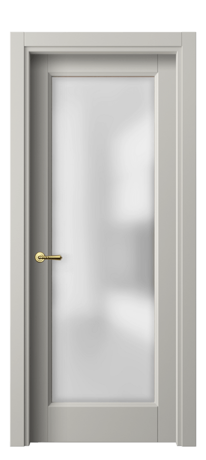 Межкомнатная дверь Galant 1402 Матовый тёплый серый Сатинированное стекло Цена 57640 ₽ | Volhovec