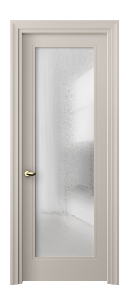 Межкомнатная дверь Esse 8502 Матовый светло-бежевый Фактурное стекло "Лёд", триплекс Цена 83930 ₽ | Volhovec