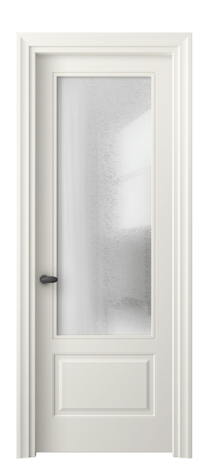 Межкомнатная дверь Esse 8542 Матовый жемчужный Фактурное стекло "Лёд", триплекс Цена 83930 ₽ | Volhovec