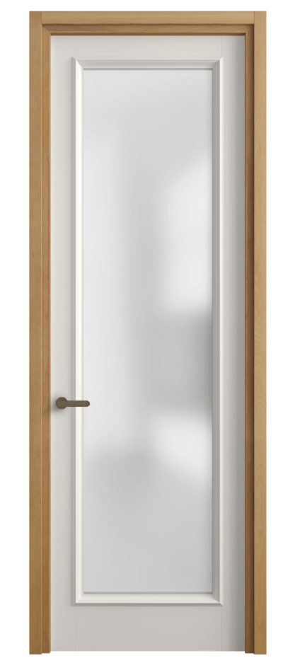 Межкомнатная дверь Шарм 6702 Матовый пудровый белый Сатинированное стекло Цена 110440 ₽ | Volhovec