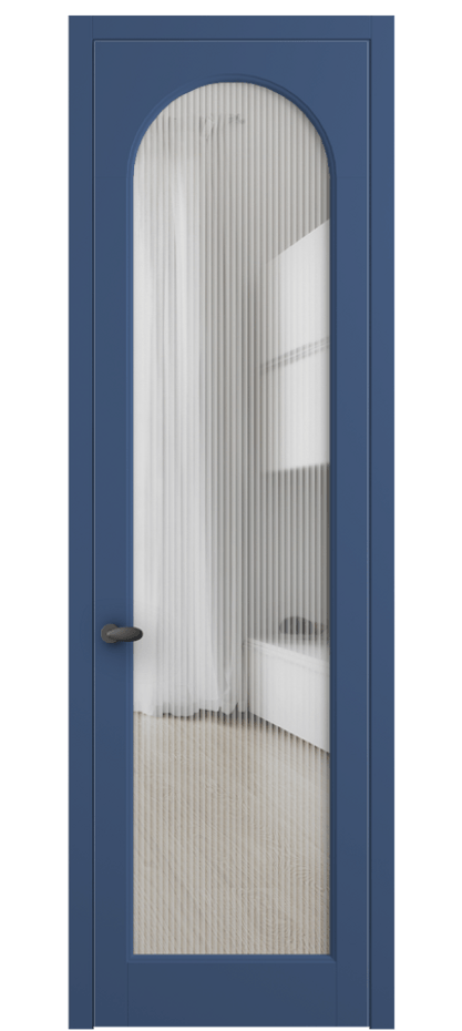 Межкомнатная дверь Палаццо 6804 Матовый белоснежный Рифлёное стекло "Мору", триплекс Цена 147730 ₽ | Volhovec