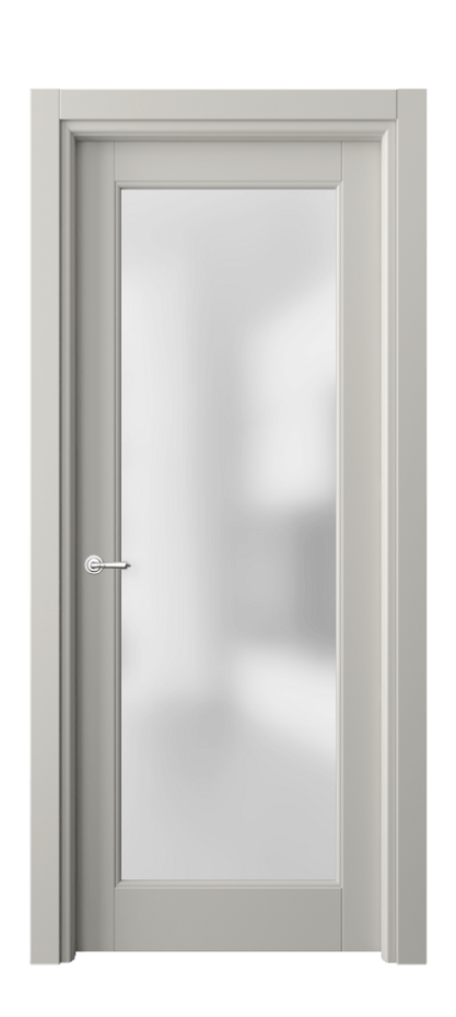 Межкомнатная дверь Тоскана Ромбо 6300 Матовый тёплый серый Сатинированное стекло Цена 101530 ₽ | Volhovec