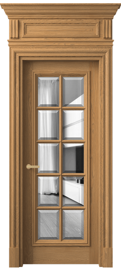 Дверь межкомнатная Antique 7310 Дуб пшеничный матовый Двустороннее зеркало с фацетом, триплекс КЭП + Объёмный фриз + Карниз ДПШ.М Цена 327300 ₽ Наличники уже входят в базовый комплект. Фабрика дверей Волховец 8 (800) 551 43 19 Межкомнатная дверь Antique 7310 Дуб пшеничный матовый Двустороннее зеркало с фацетом, триплекс Цена 327300 ₽ | Volhovec