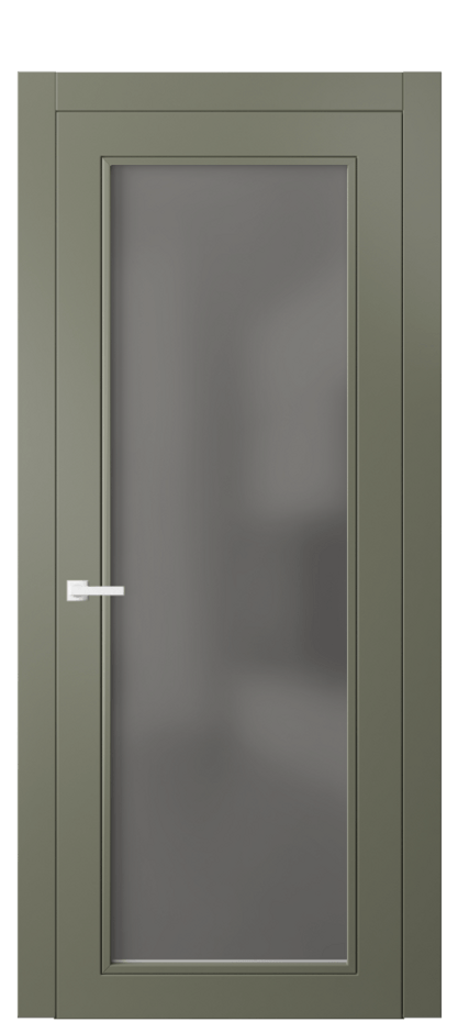 Дверь межкомнатная Neo Classic 8000 Матовый оливковый тёмный Сатинированное серое стекло, триплекс Гладкий компланарный наличник МОТ Цена 65730 ₽ Наличники уже входят в базовый комплект. Фабрика дверей Волховец 8 (800) 551 43 19 Межкомнатная дверь Neo Classic 8000 Матовый оливковый тёмный Сатинированное серое стекло, триплекс Цена 65730 ₽ | Volhovec