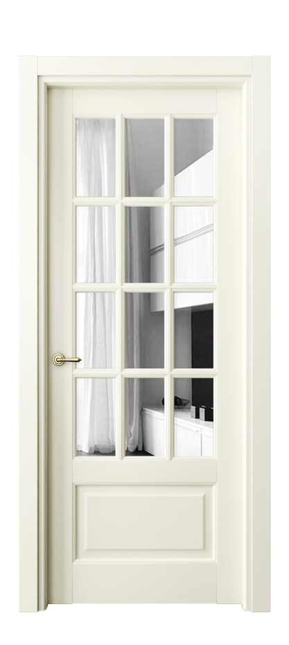 Межкомнатная дверь Toscana Grigliato 6313 Бук молочно-белый Двустороннее зеркало, триплекс, 6 мм Цена 110599 ₽ | Volhovec