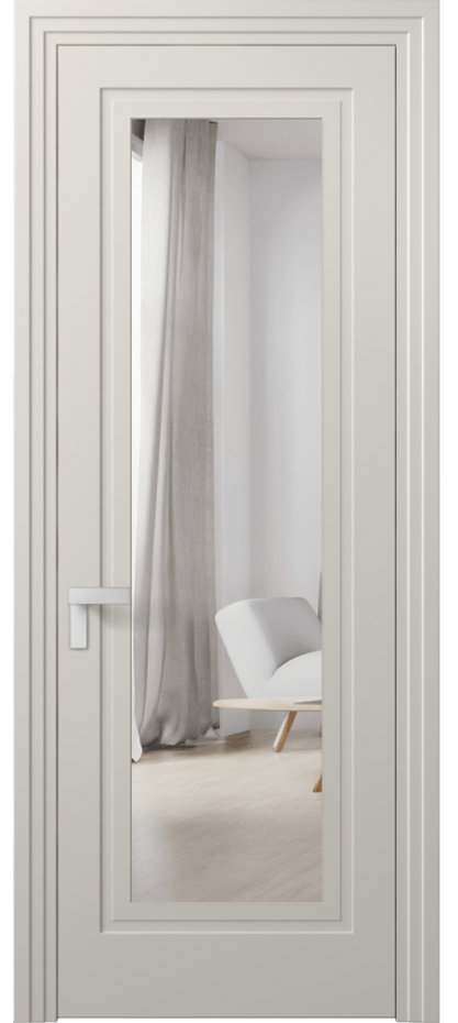 Межкомнатная дверь Рокка 8303 Матовый облачно-серый Двустороннее зеркало, триплекс Цена 91190 ₽ | Volhovec