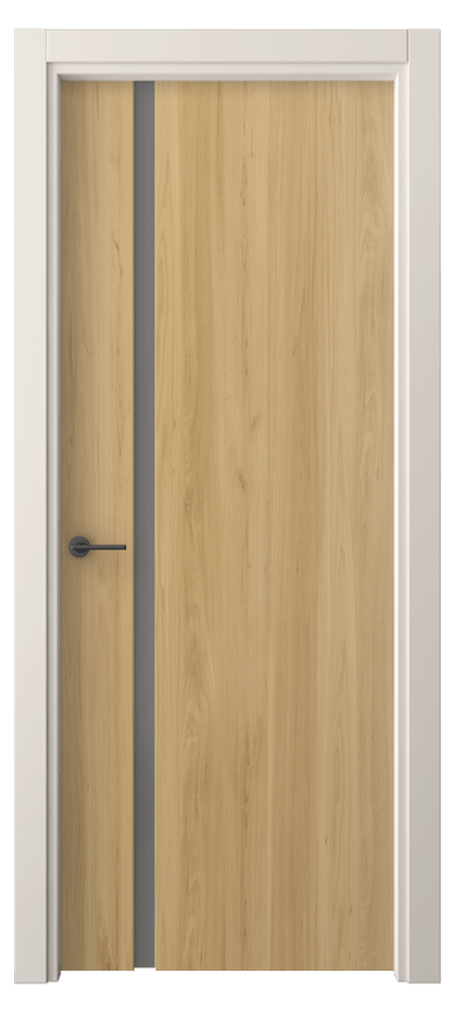 Межкомнатная дверь Фридом 4222 Солнечный вяз Сатинированное серое стекло, триплекс Цена 46200 ₽ | Volhovec