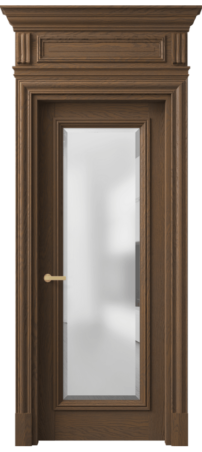 Межкомнатная дверь Antique 7300 Дуб туманный матовый Сатинированное стекло с фацетом, 6 мм Цена 276180 ₽ | Volhovec