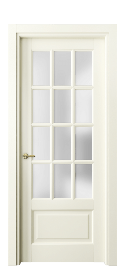 Межкомнатная дверь Тоскана Грильято 6313 Матовый молочно-белый Сатинированное стекло Цена 123090 ₽ | Volhovec