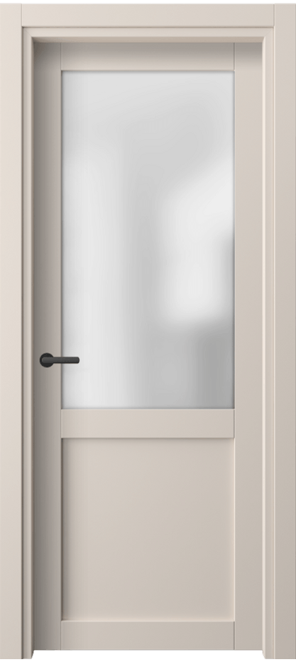 Межкомнатная дверь Neo 2122 ПЭТ пудровый бежевый Сатинированное стекло Цена 26840 ₽ | Volhovec