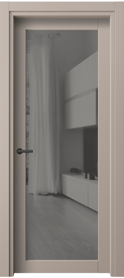 Межкомнатная дверь Нео 2102 ПЭТ серо-коричневый  Двустороннее серое зеркало, триплекс Цена 36190 ₽ | Volhovec