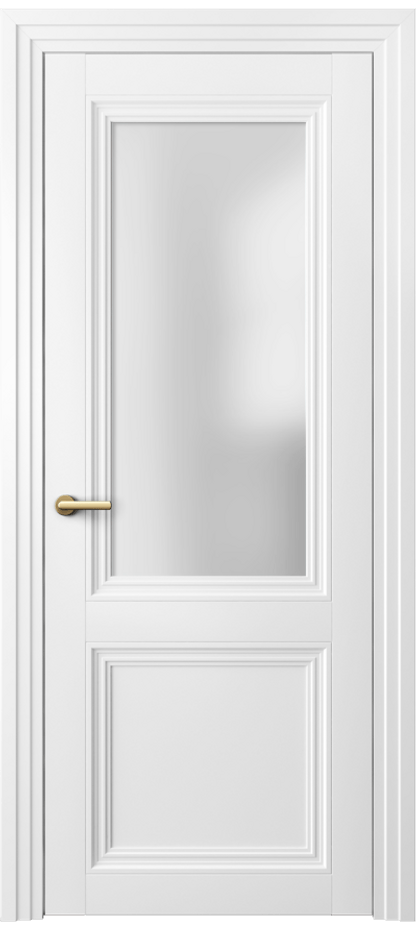Межкомнатная дверь Центро 2524 Матовый белоснежный Сатинированное стекло Цена 68420 ₽ | Volhovec