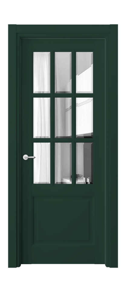 Межкомнатная дверь Toscana Grigliato 6312 Бук белоснежный Прозрачное стекло с фацетом Цена 127600 ₽ | Volhovec