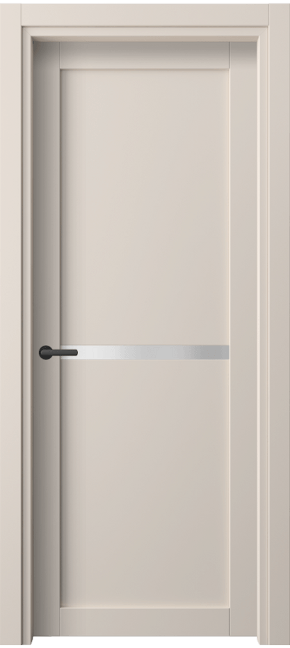 Межкомнатная дверь Нео 2112 ПЭТ пудровый бежевый Сатинированное стекло Цена 33550 ₽ | Volhovec