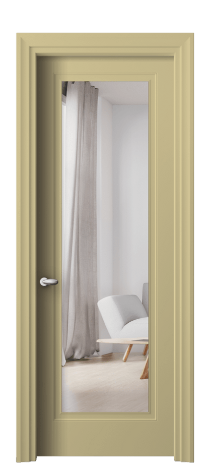 Межкомнатная дверь Esse 8503 Матовый белоснежный Двустороннее зеркало, триплекс, 7 мм Цена 84480 ₽ | Volhovec